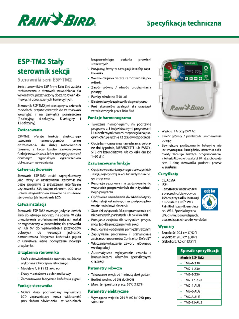 4 - A Rain Bird Esp Tm2 | PDF