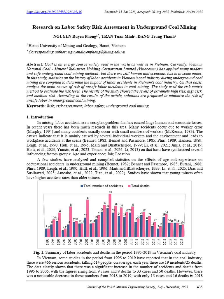 Research On Labor Safety Risk Assessment in Underg | PDF | Risk | Risk ...