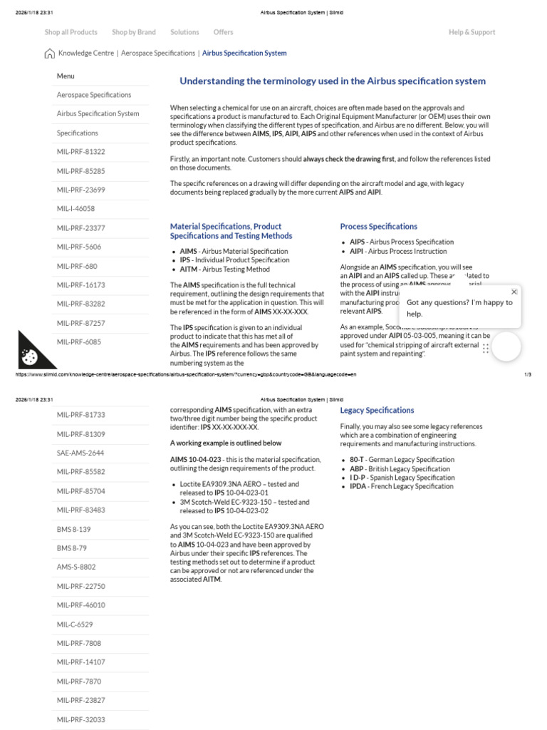 Airbus Specification System - Silmid | PDF