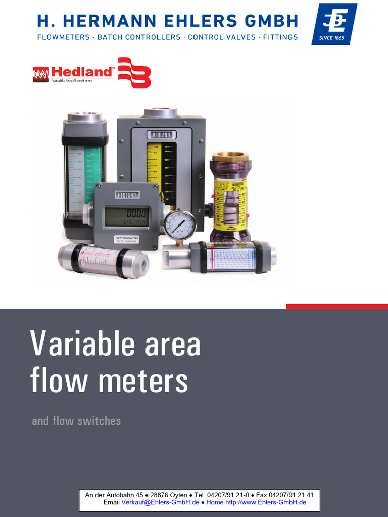 DB BA Hedland Flowmeters | PDF | Flow Measurement | Pressure