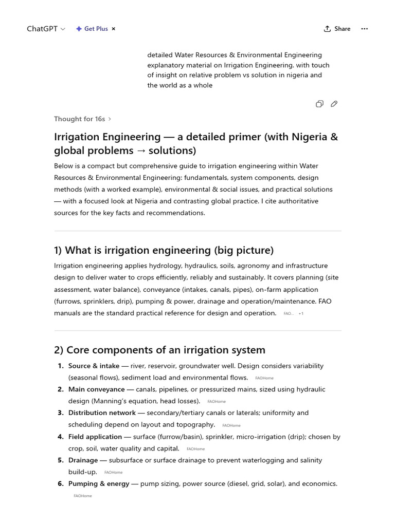 Irrigation Engineering Overview PDF | PDF | Fresh Water | Groundwater