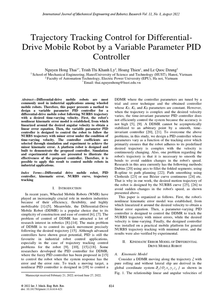 Trajectory Tracking Control For Differen | PDF | Control Theory ...