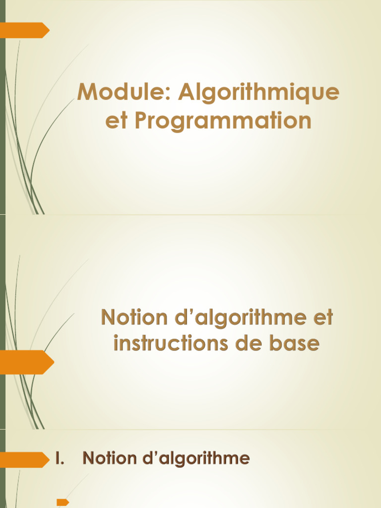 Algorithme Et Instructions de Base Partie 1 | PDF | Informatique ...