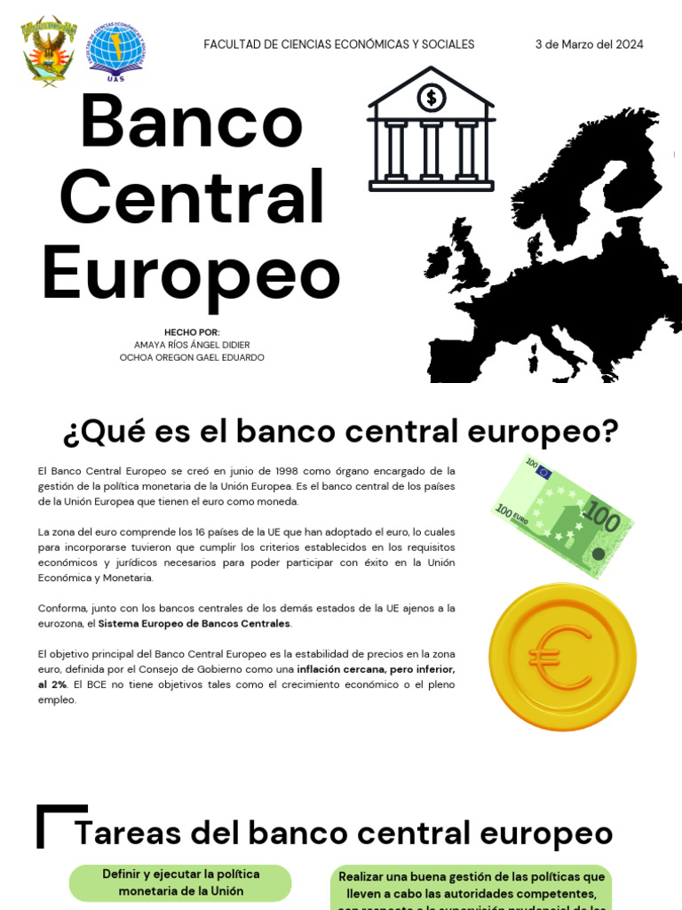 Banco Central Europeo | PDF | Unión Económica Y Monetaria De La Unión ...