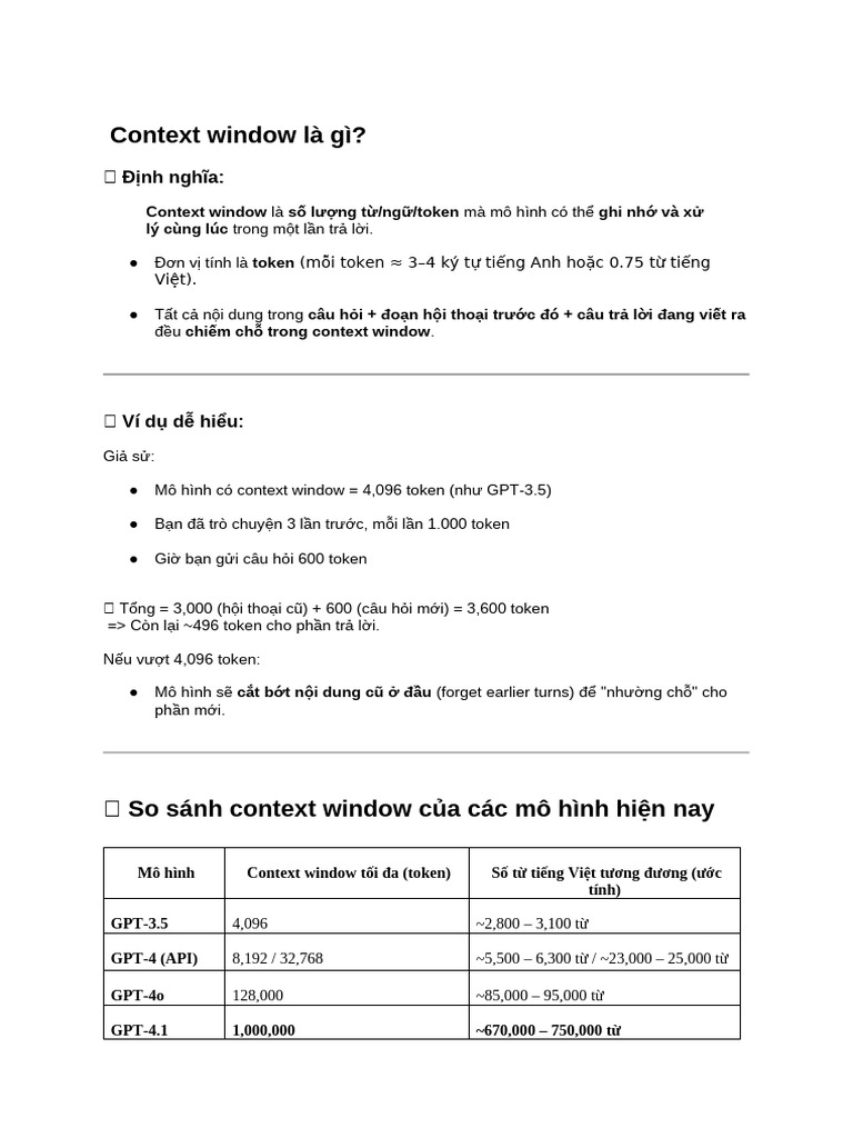 Context Window Là Gì | PDF