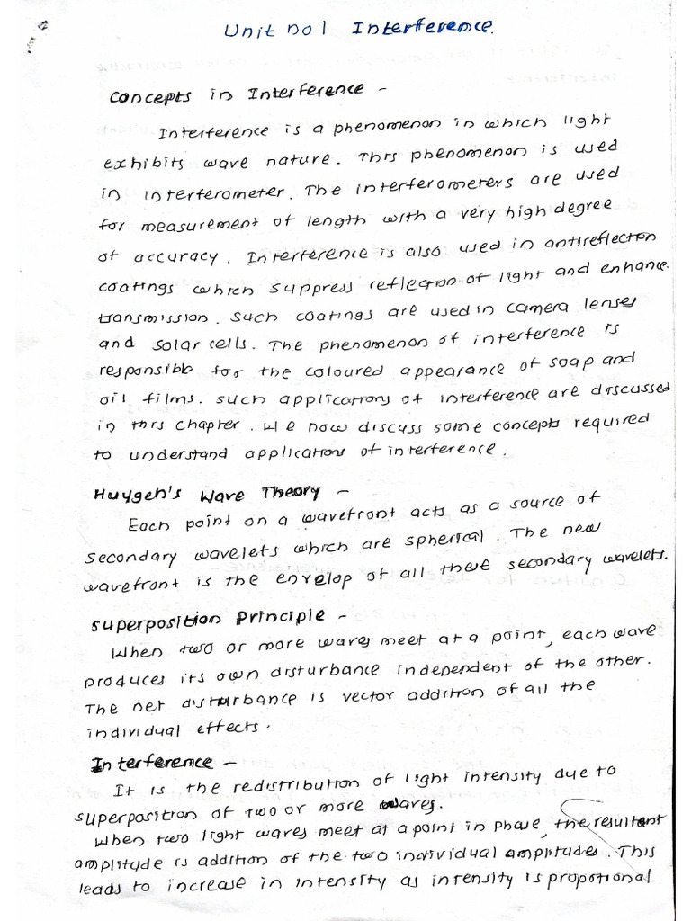Unit 3 Interference | PDF