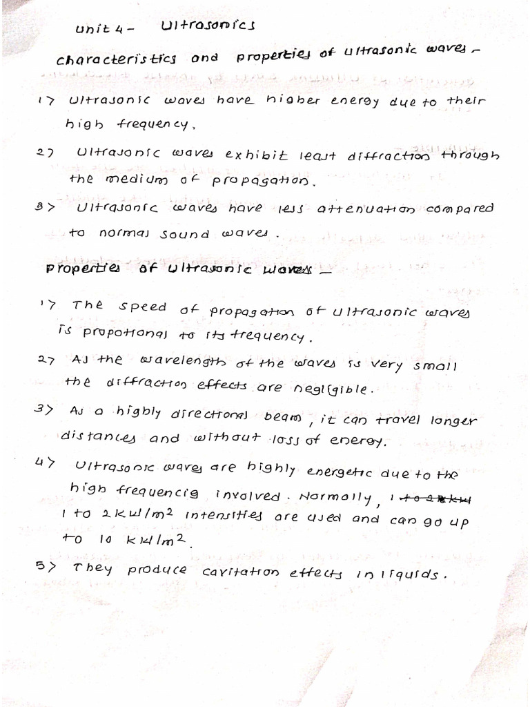 Unit 4 Ultrasonics | PDF