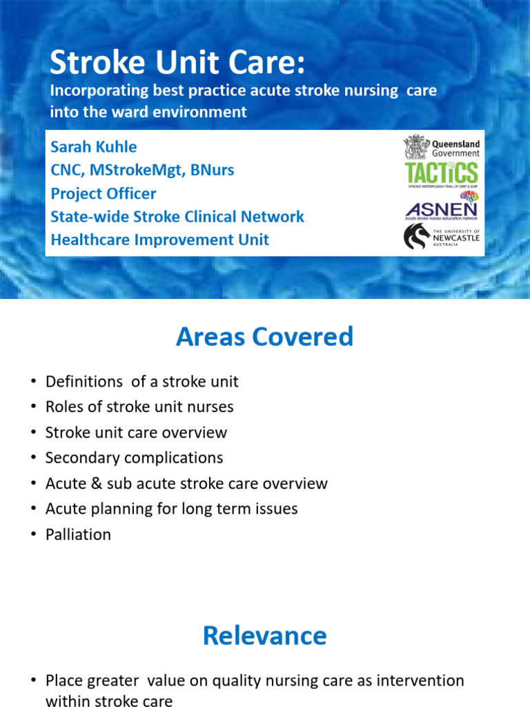 2 ASNEN August 2020 Stroke Unit Care | PDF | Cost Of Living | Stroke