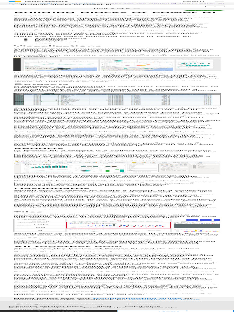 Building Blocks of Power BI - Learn Microsoft Docs | PDF | Databases ...