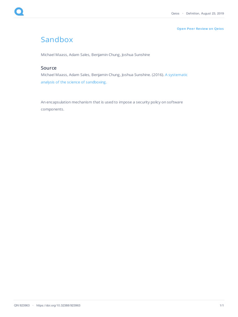 Sandbox | PDF