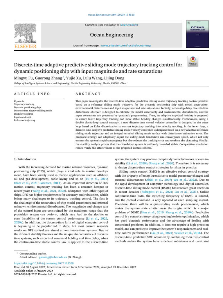 Discrete-Time Adaptive Predictive Sliding Mode Trajectory Tracking ...