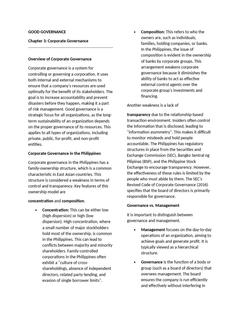good gov | PDF | Governance | Corporate Governance