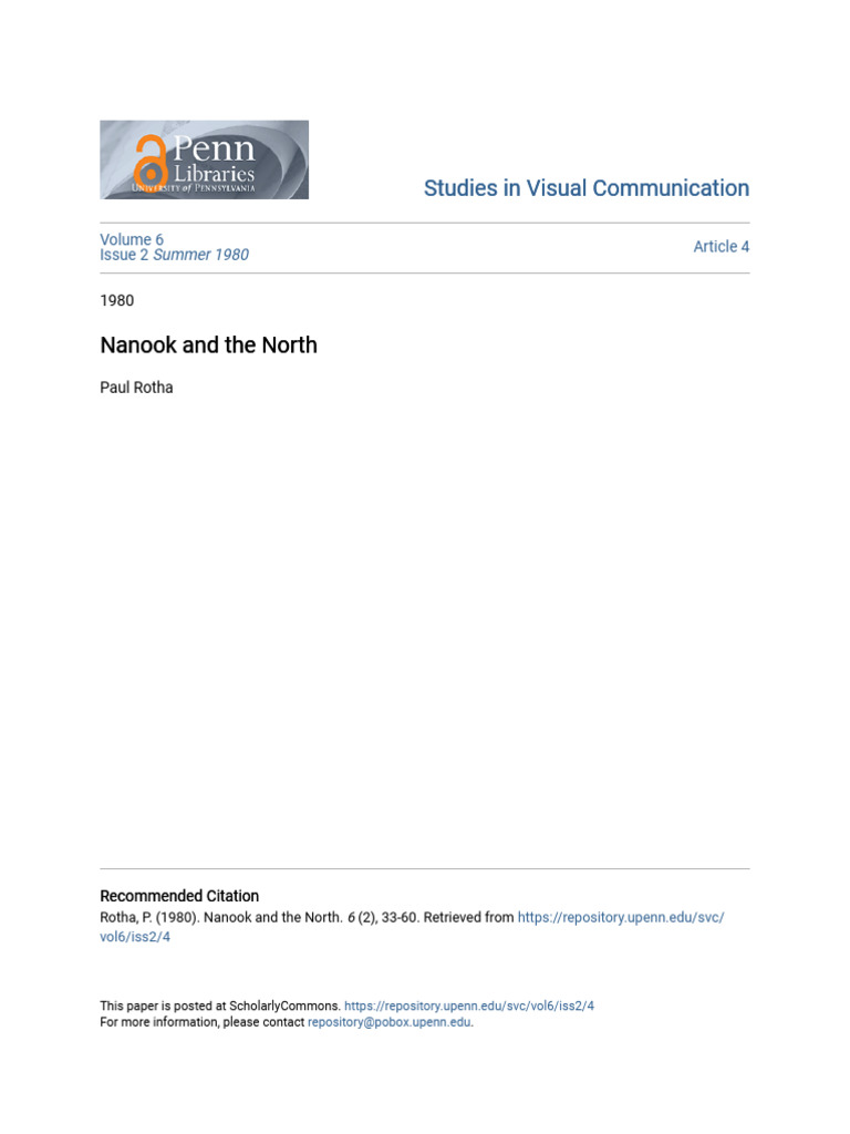 Nanook of The North | PDF