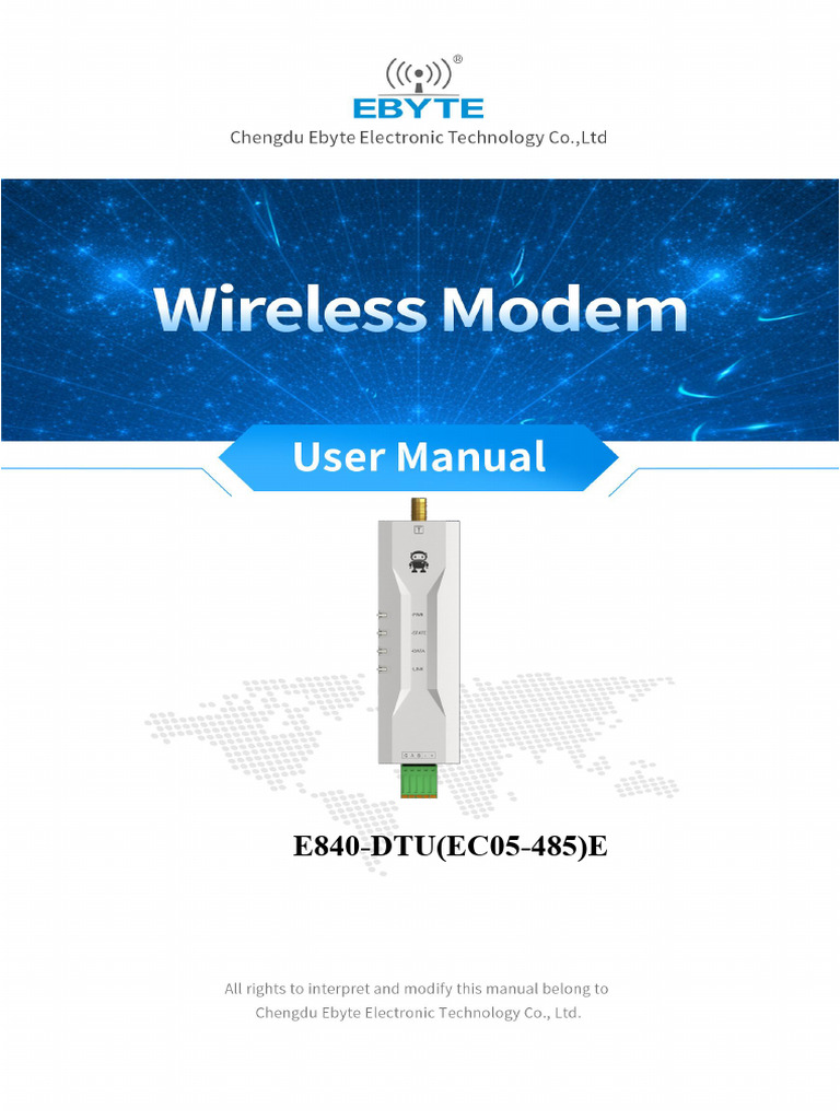 E840-Dtu (Ec05-485) e User+Manual en v1.3 | PDF | Port (Computer ...