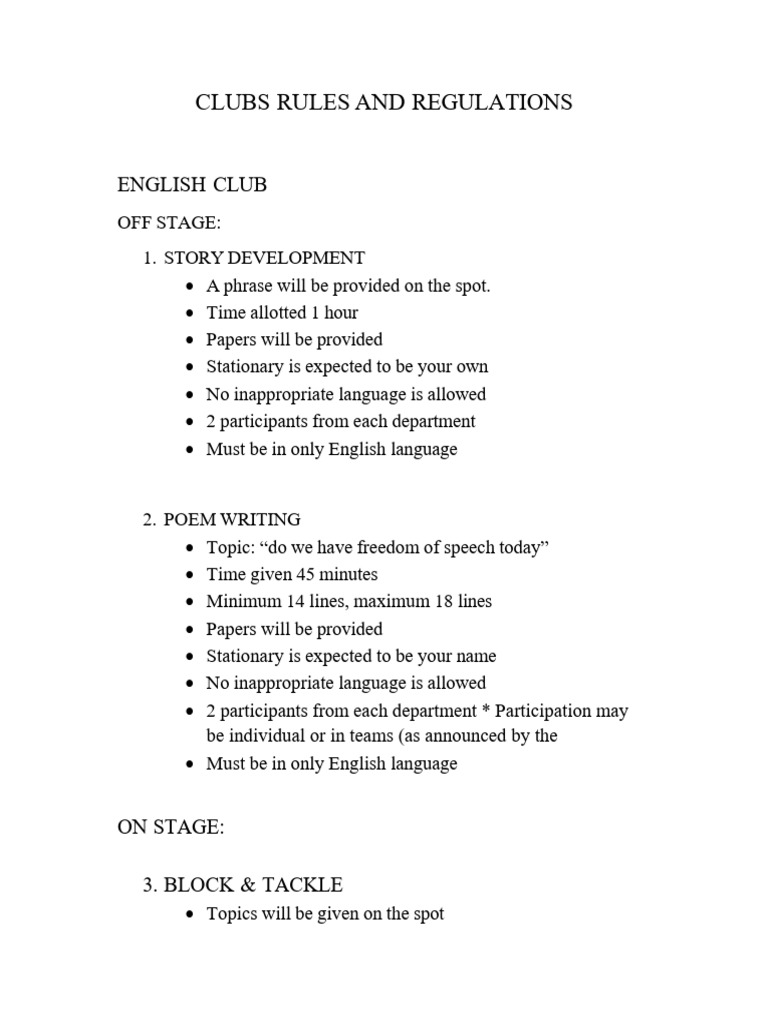 MARFUSION Rules & Regulations | PDF