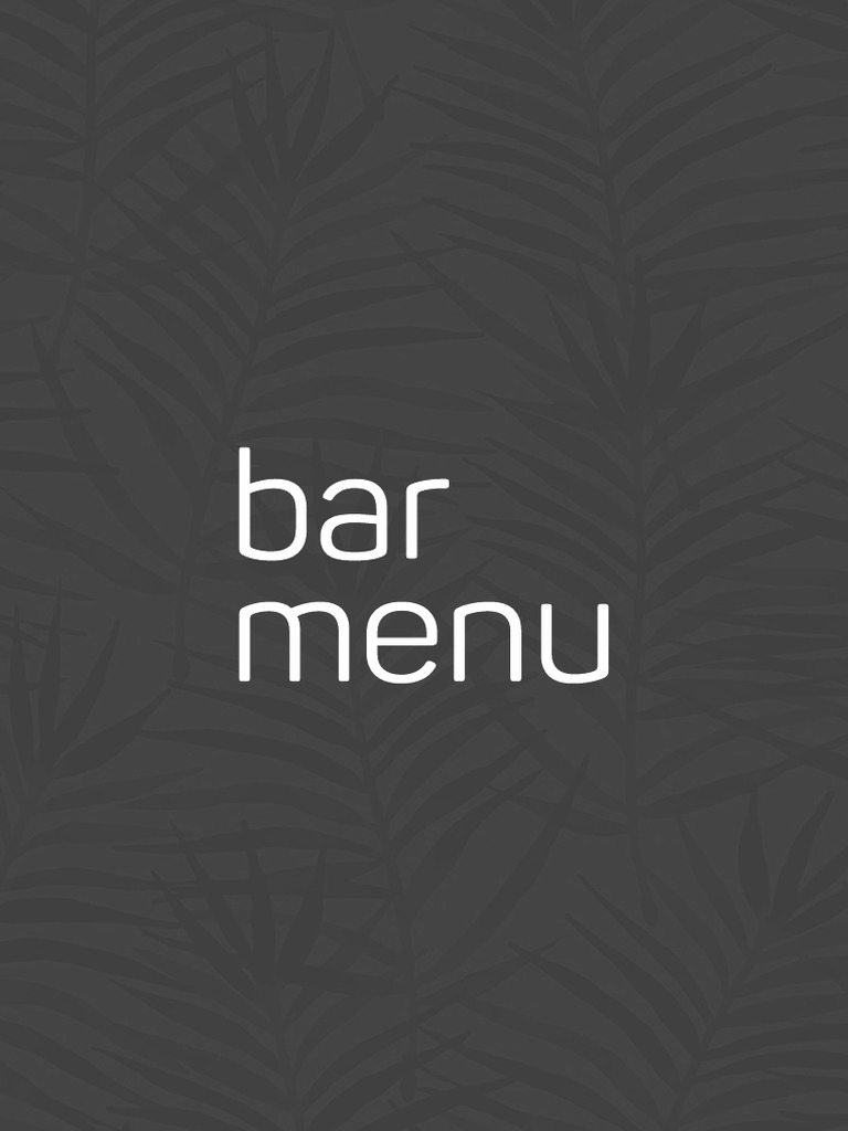 11 - Bar Menu | PDF