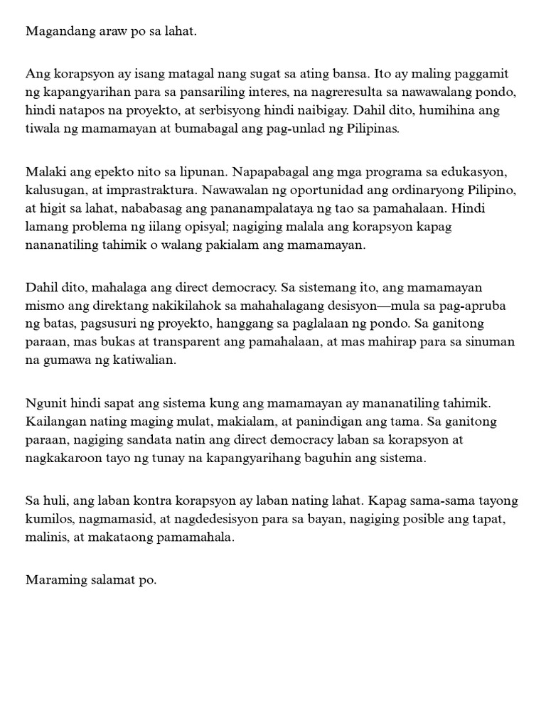 Talumpati | PDF