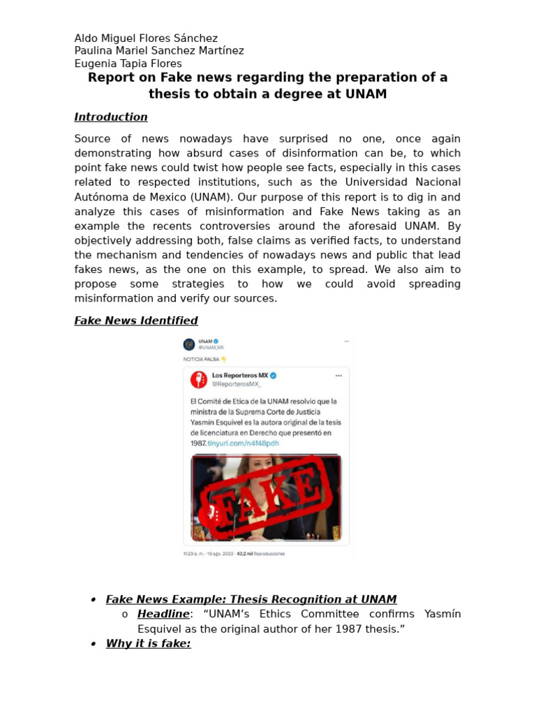 Report - Fake News | PDF | Human Communication