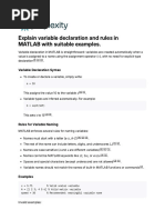 Create and Use MATLAB uitable | PDF | Matlab | Matrix (Mathematics)