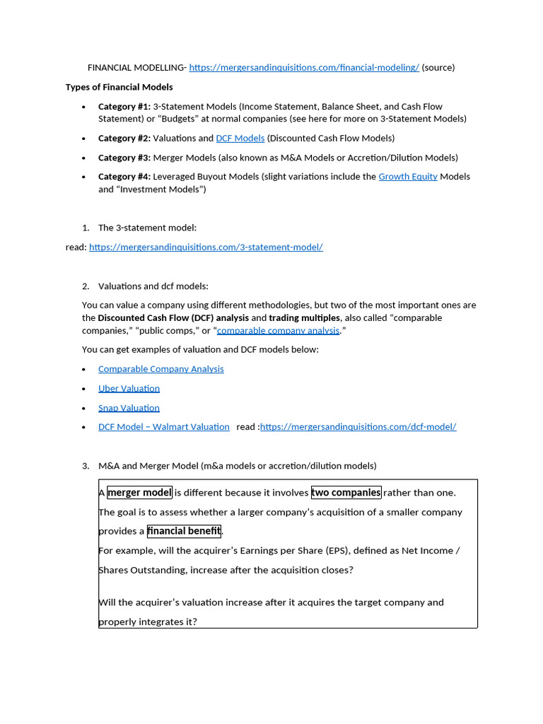 All About Financial Modelling | PDF