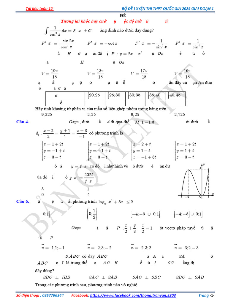 Bo de On Thi Phan 1 | PDF