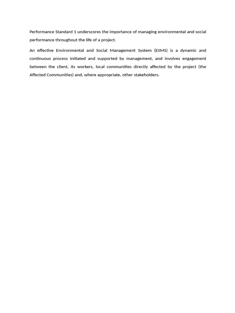 Performance Standards | PDF