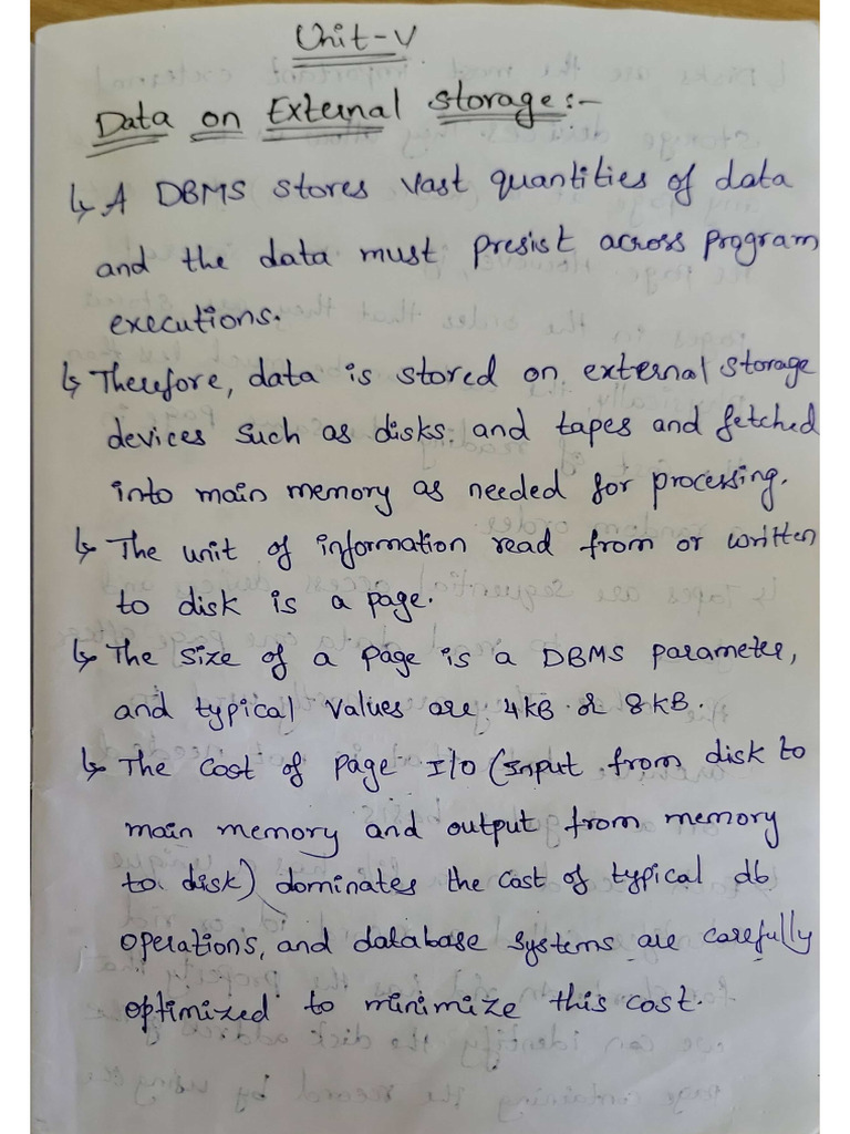 DBMS - Unit V | PDF