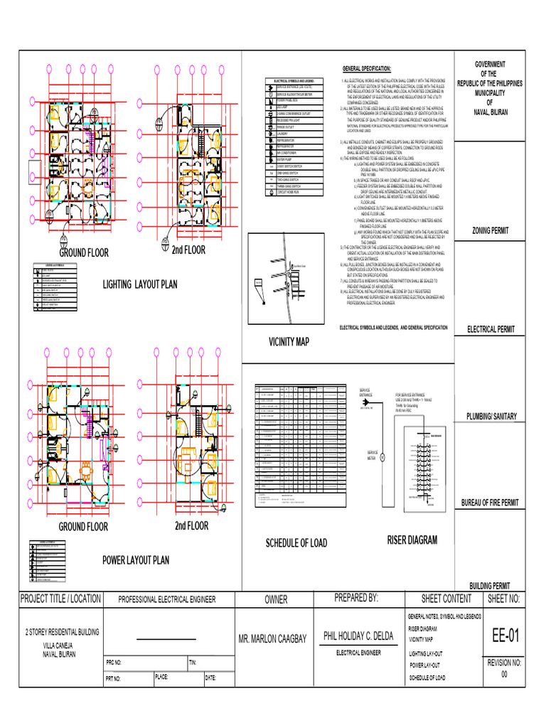 All in One Plan 00 Model | PDF | Building Engineering | Electrical ...