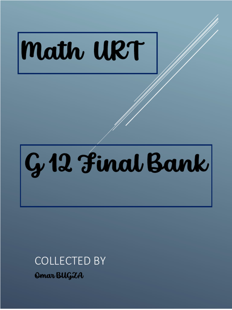 Math & Mech URT Questions Bank G12 STEM EGYPT | PDF | Cartesian ...