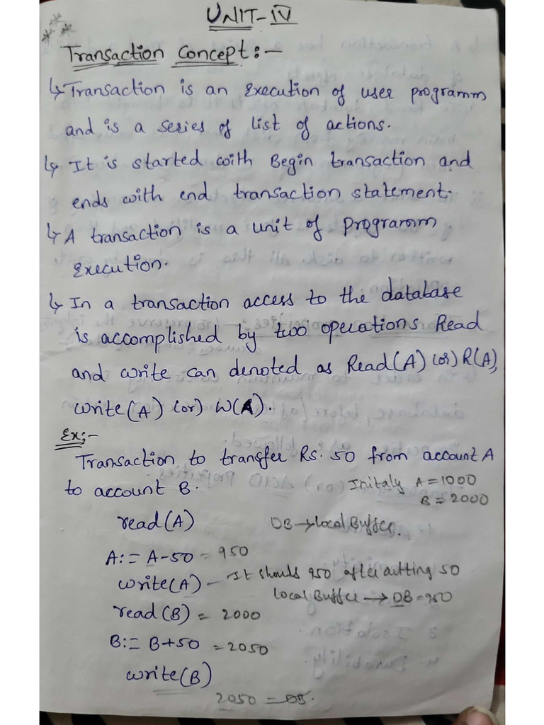 Dbms - Unit IV | PDF