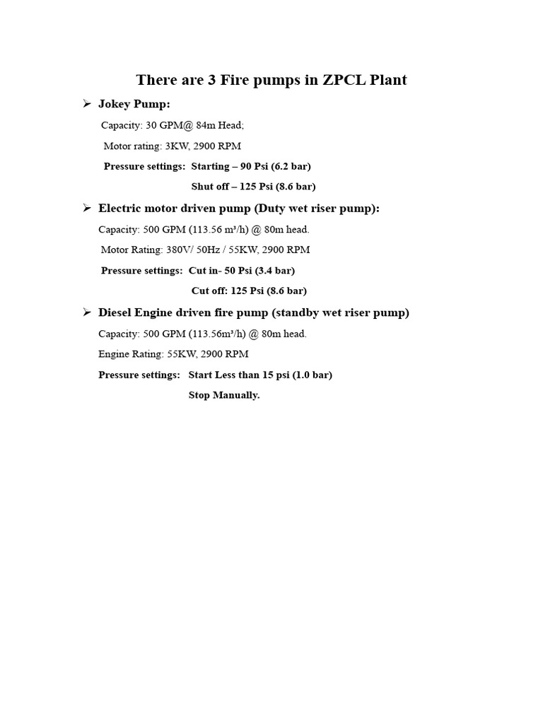 Fire Fighting Settings | PDF