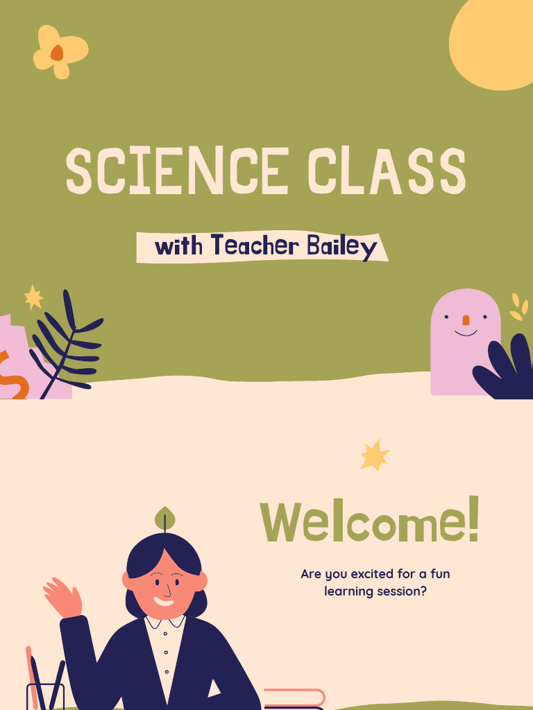 Green and Yellow Illustration Science Class Education Presentation ...