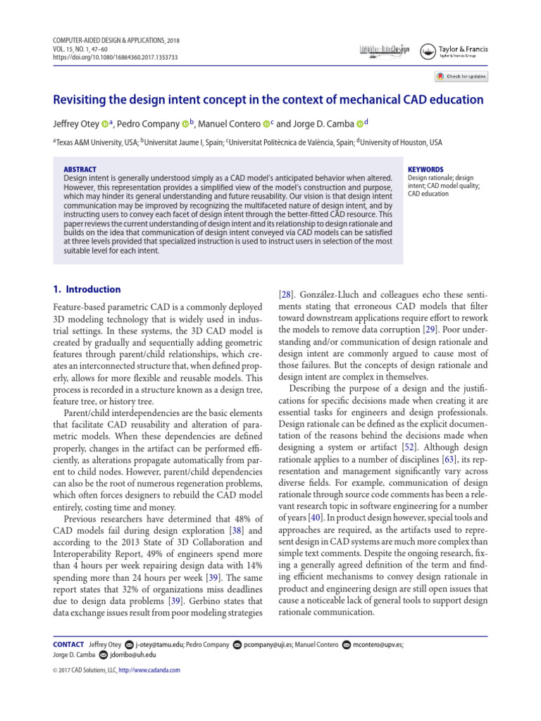 CAD_15(1)_2018_47-60 | PDF | Computer Aided Design | Conceptual Model