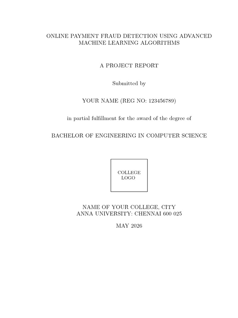 Detailed Online Payment Fraud Detection Report | PDF | Machine Learning ...