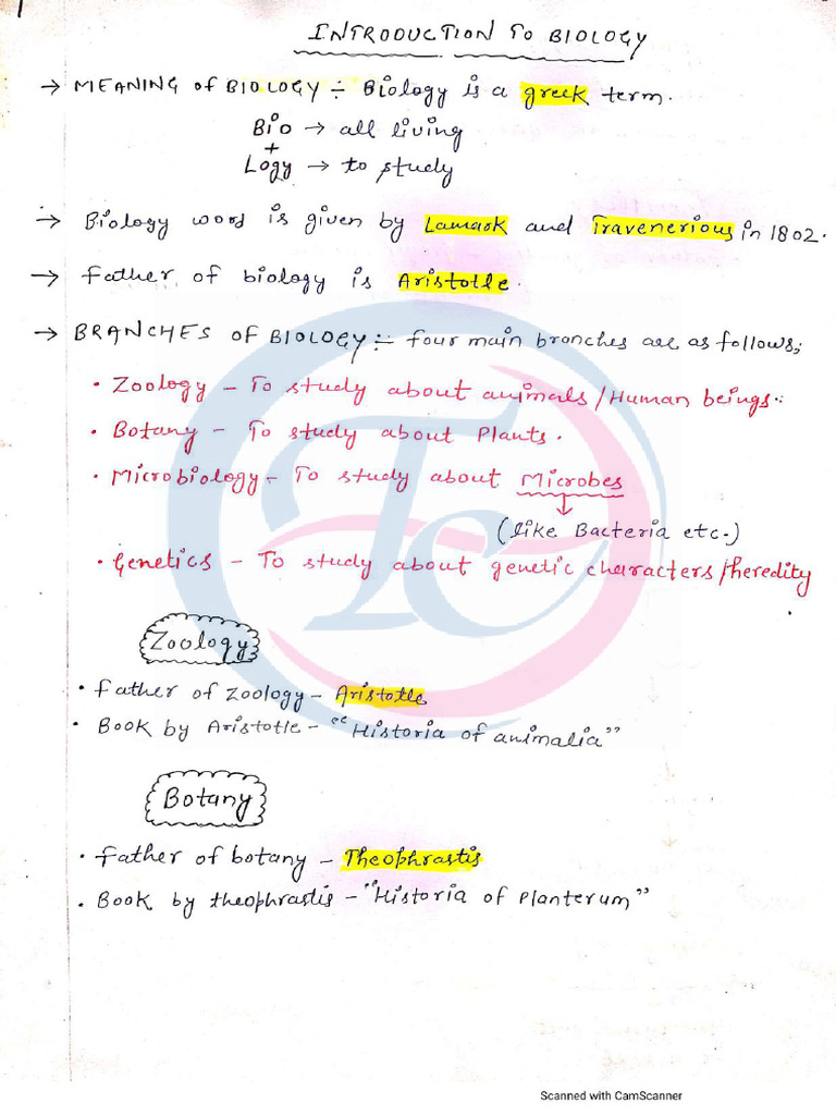 Kajal Maam Biology Notes English | PDF