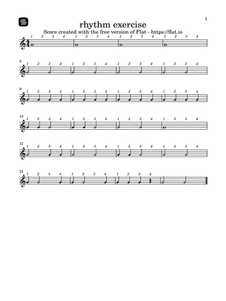 Rhythm Exercise | PDF