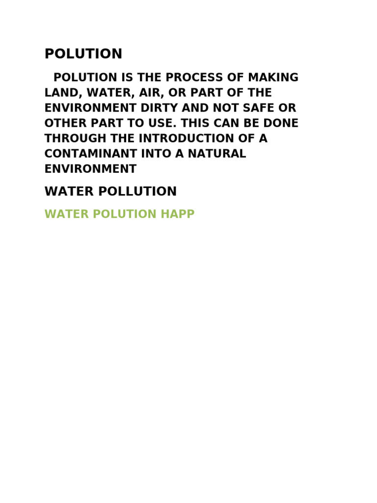 Polution | PDF