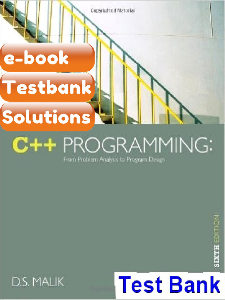 C Programming From Problem Analysis to Program Design 6th Edition Malik ...