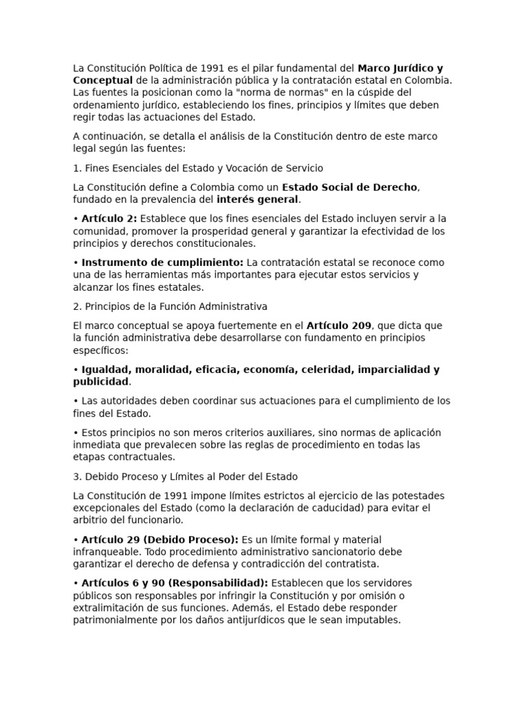 Marco Jurídico de La Contratación Estatal | PDF | Administración