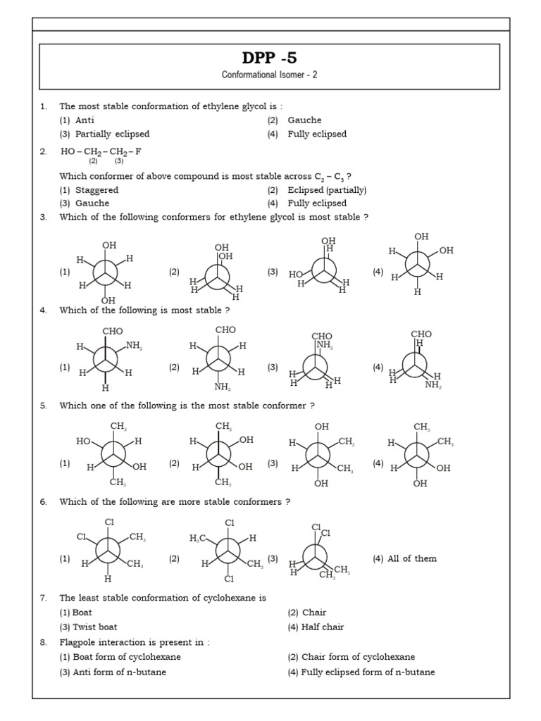 DPP 5 | PDF | Organic Chemistry | Chemistry