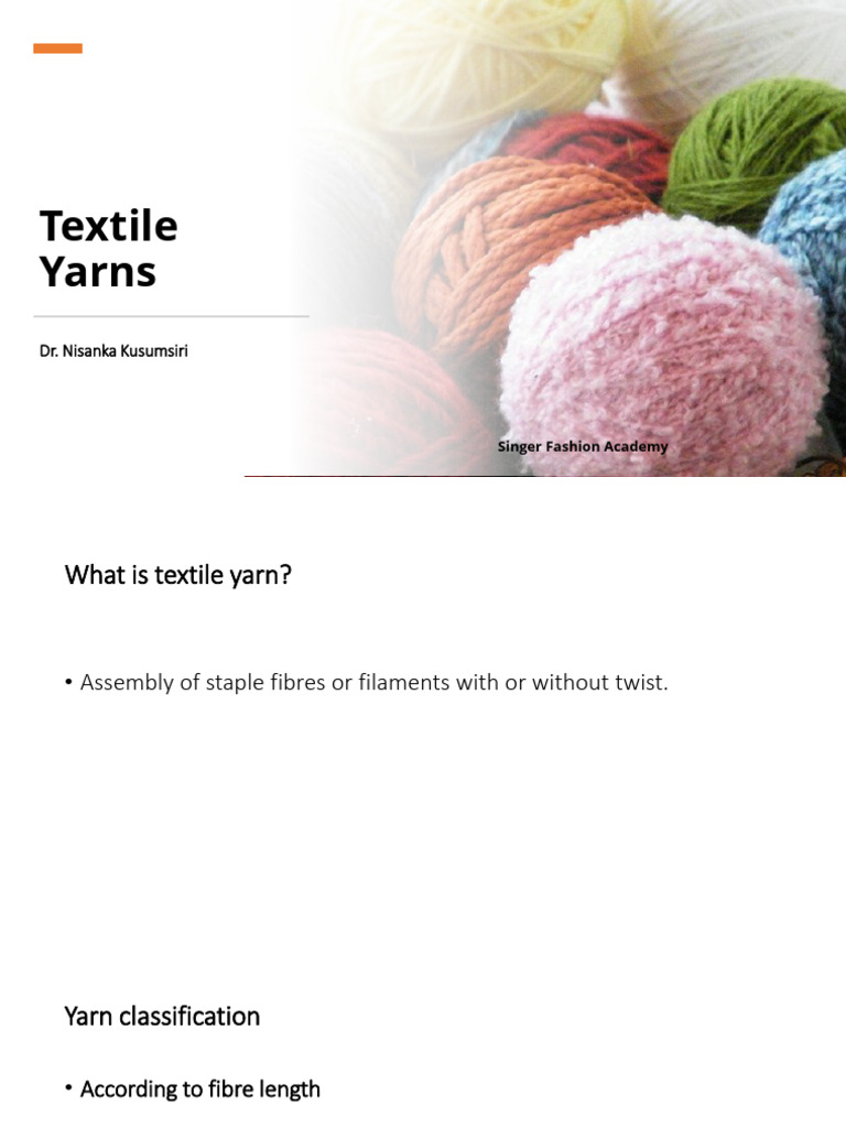 Textile Yarns | PDF | Yarn | Spinning (Textiles)