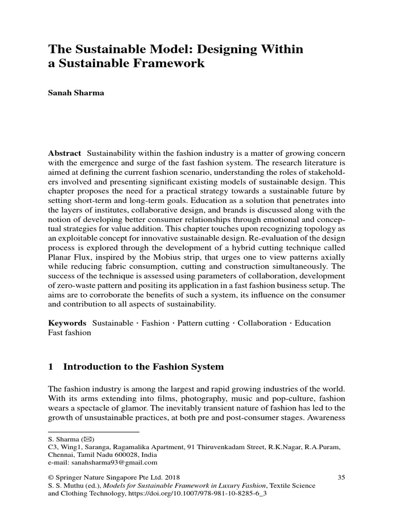 The Sustainable Model Designing Within A | PDF | Sustainability | Fashion