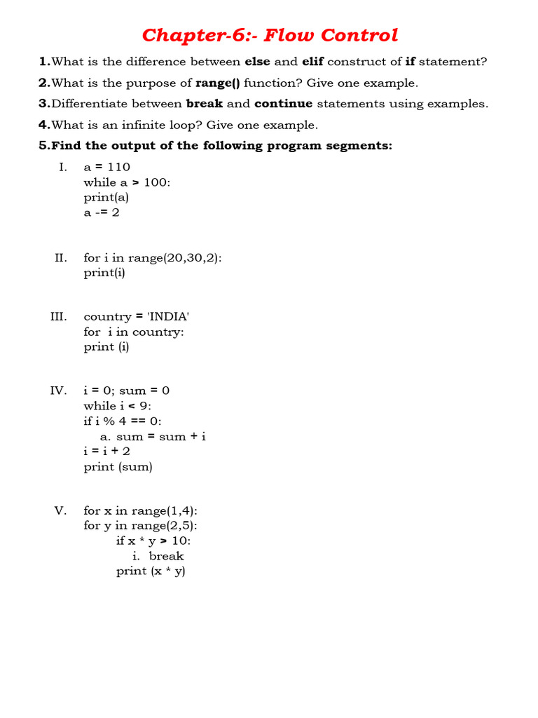 Important Question Revision Program | PDF