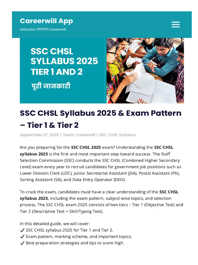 Blog Careerwill Com Ssc Chsl Syllabus ... | PDF | Circle | Triangle