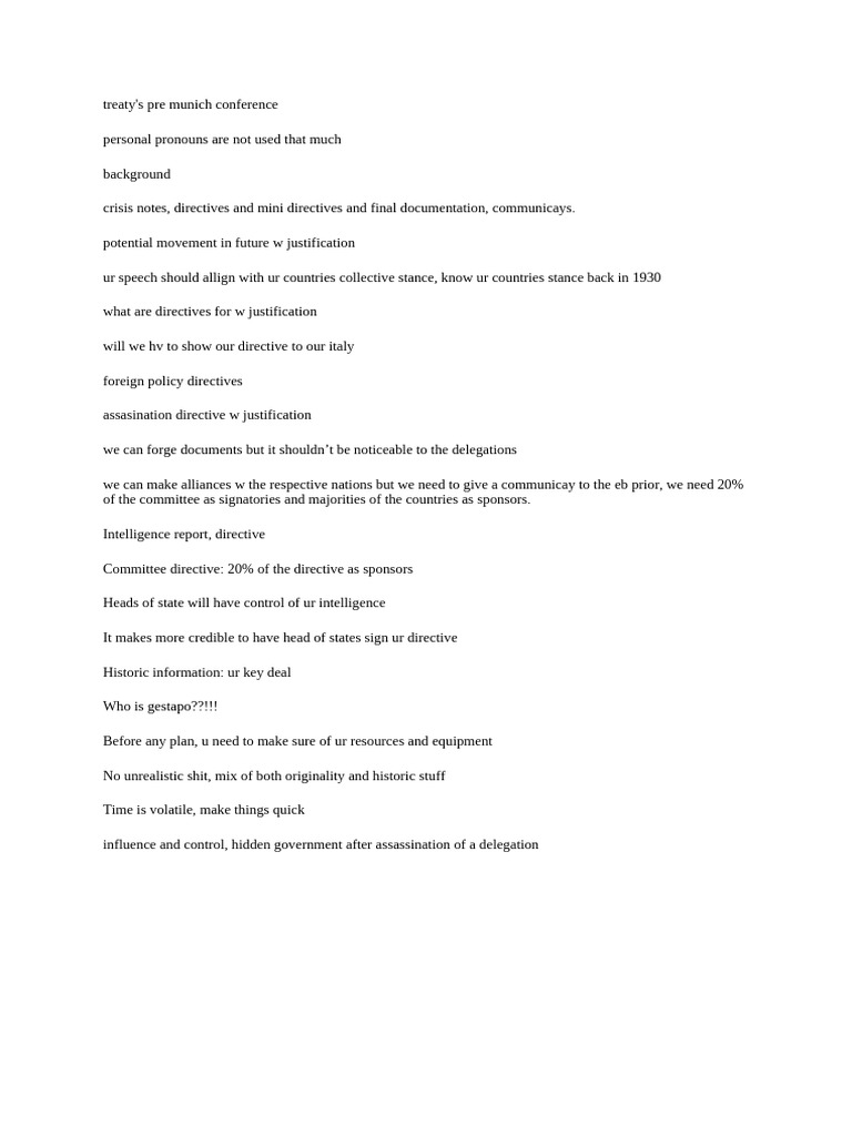 Notes From Training Session | PDF