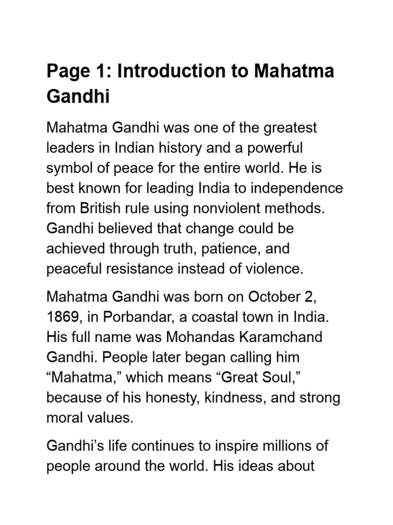 Untitled Document | PDF | Mahatma Gandhi | Nonviolence