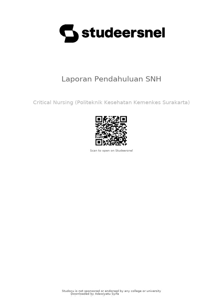 Laporan Pendahuluan Stroke Non Hemoragik SNH Untuk Keperawatan Medikal ...