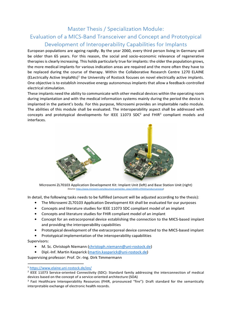 Medical Implants MICS Communication and Interoperability | PDF ...