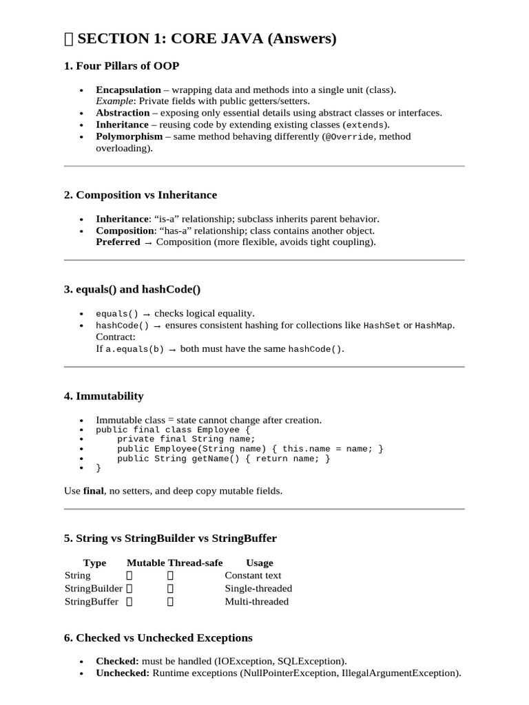 Interview Question and Answers | PDF | Inheritance (Object Oriented ...