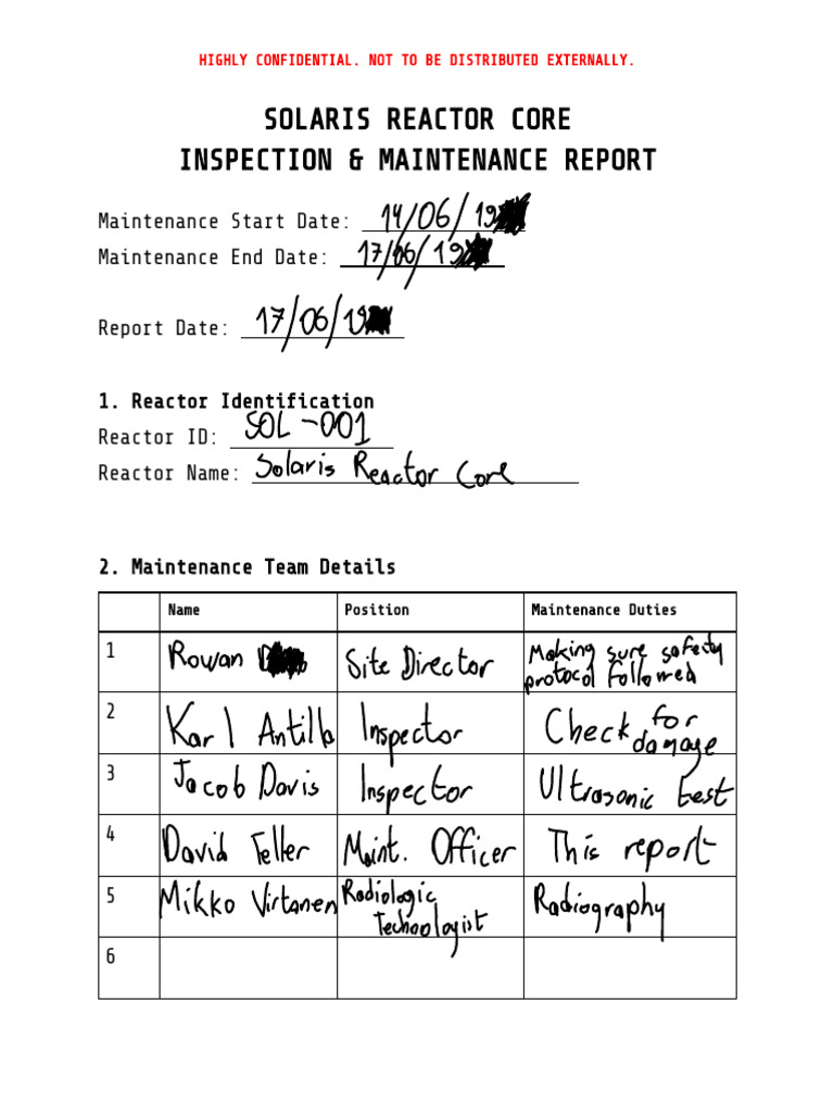 0.6 Maintenance Report | PDF